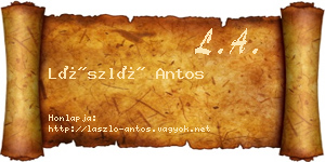 László Antos névjegykártya